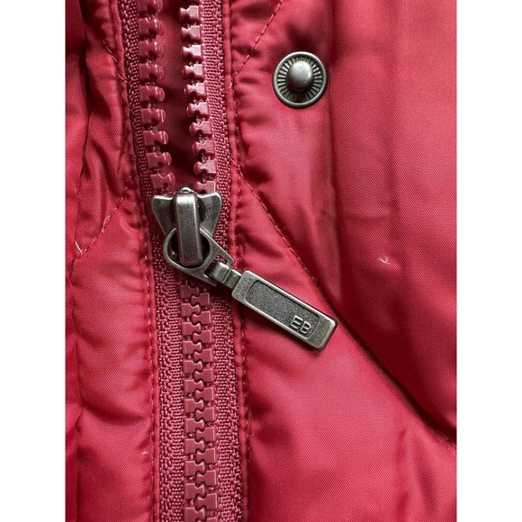 Eddie Bauer EB550 Puffer Vest Womens L Red Full Zip Goose Down Outdoor H… - Picture 4 of 11